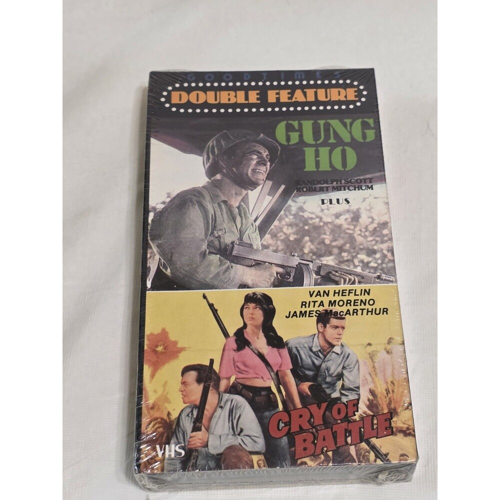 Double Feature VHS Gung Ho And Cry Of Battle VHS Factory Sealed
